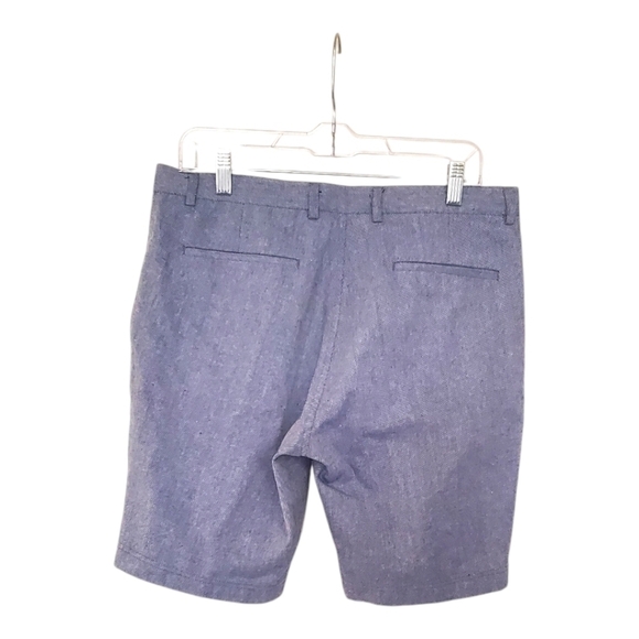 Paisley and Gray Mens Light Blue Twill Flat Front Bermuda Shorts W32 - Picture 2 of 8